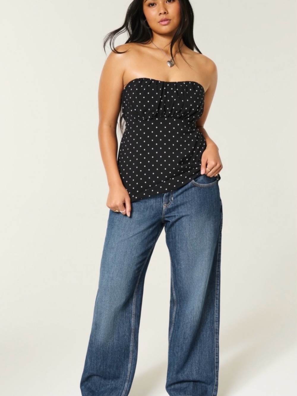 Hollister baggy Jeans - Medium Blue Wash